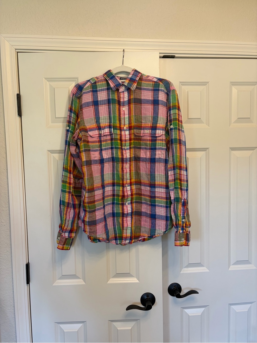 Polo Ralph Lauren Men’s Large Madras Plaid Button Down Shirt Multicolor